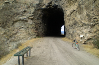 South end of Little Tunnel, Kettle Valley Railway Naramata to Glen Fir, 2010-08.